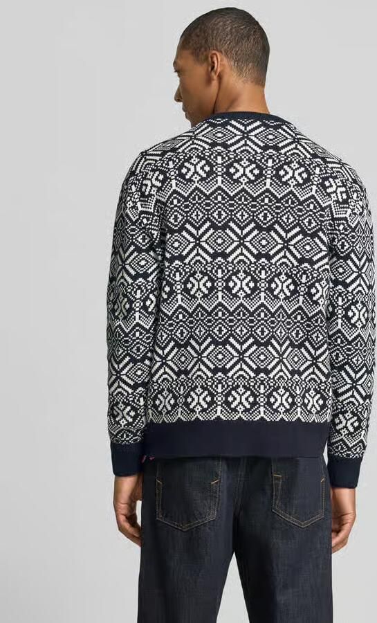Tommy Hilfiger Fairisle Trui Print Navy - Foto 4