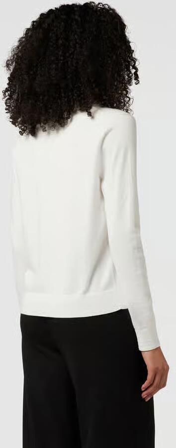 Tommy Hilfiger Trui met V-hals CO JERSEY STITCH V-NK SWEATER Contrastkleurige strepen in de hals en logo borduursel op de mouw - Foto 7