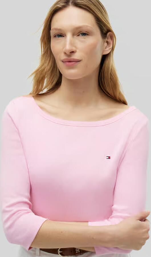 Tommy Hilfiger regular fit 3 4-shirt van puur katoen