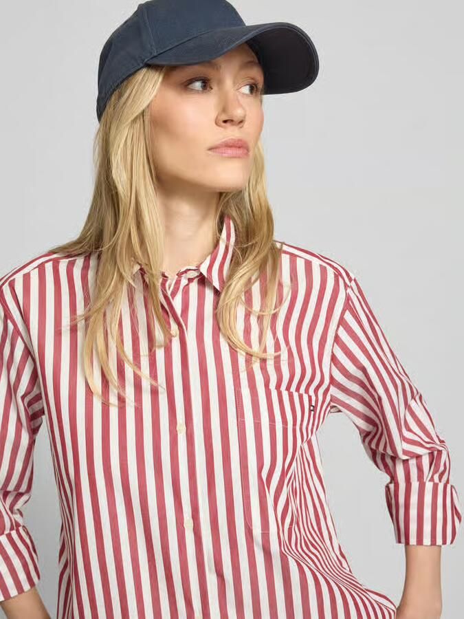 Tommy Hilfiger regular fit blouse met lange mouwen van puur katoen
