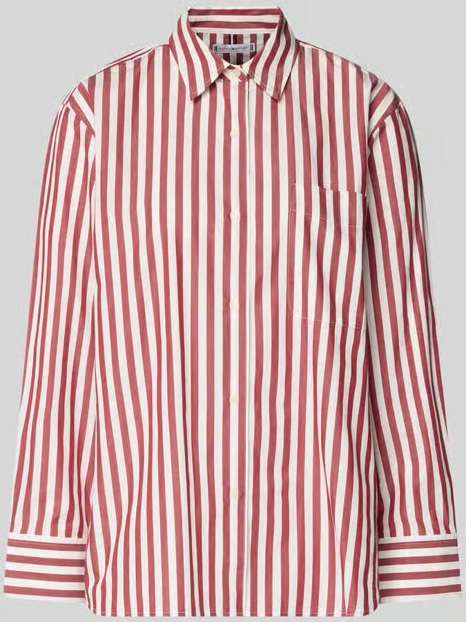 Tommy Hilfiger regular fit blouse met lange mouwen van puur katoen - Foto 2