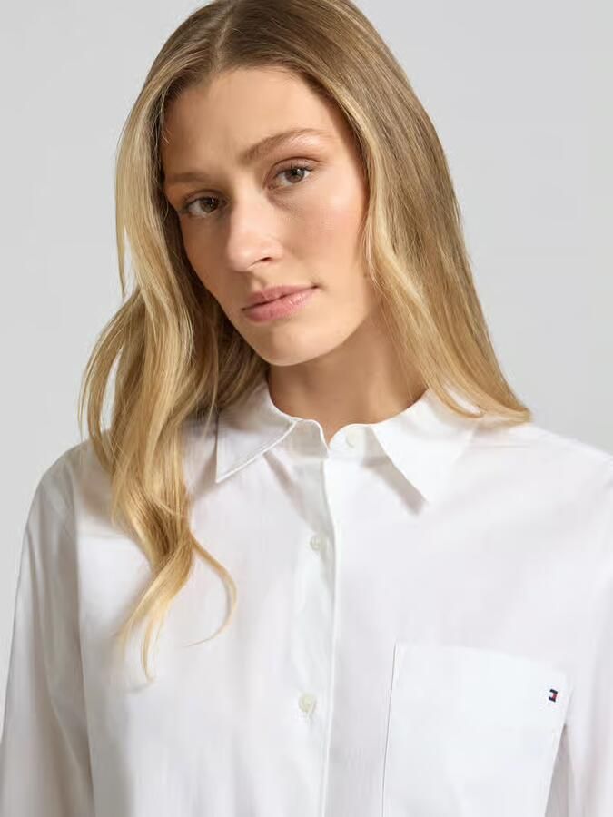 Tommy Hilfiger regular fit blouse met lange mouwen van puur katoen