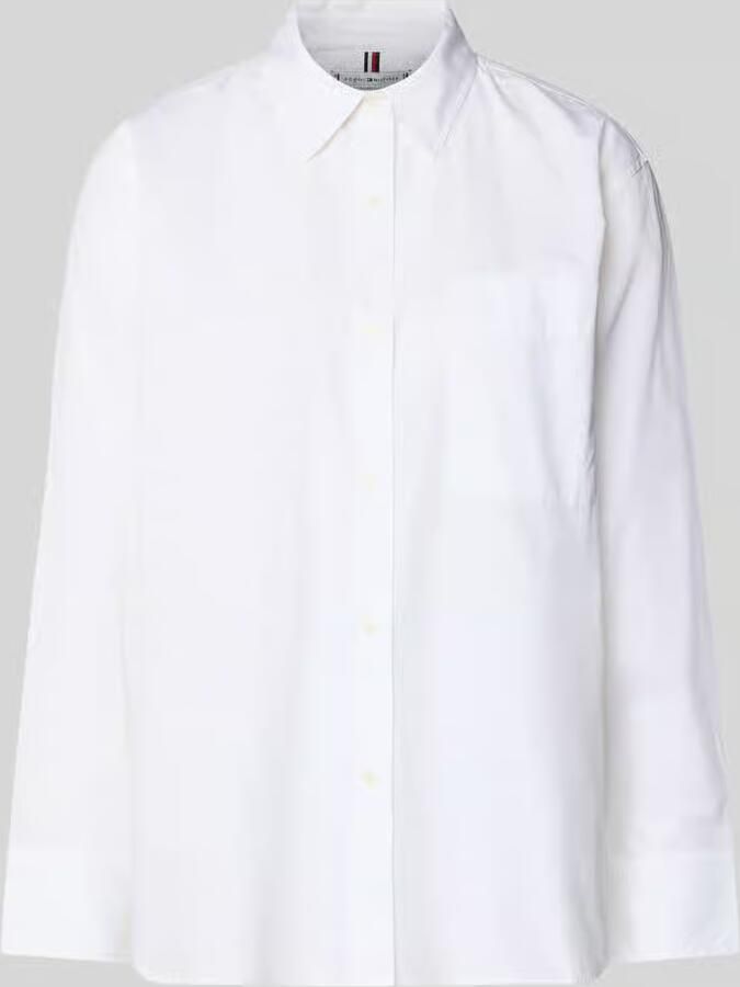 Tommy Hilfiger regular fit blouse met lange mouwen van puur katoen - Foto 2
