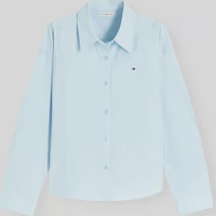 Tommy Hilfiger regular fit blouse met lange mouwen van puur katoen - Foto 2