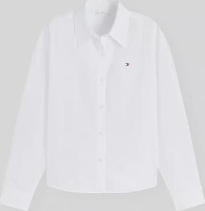 Tommy Hilfiger regular fit blouse met lange mouwen van puur katoen - Foto 2