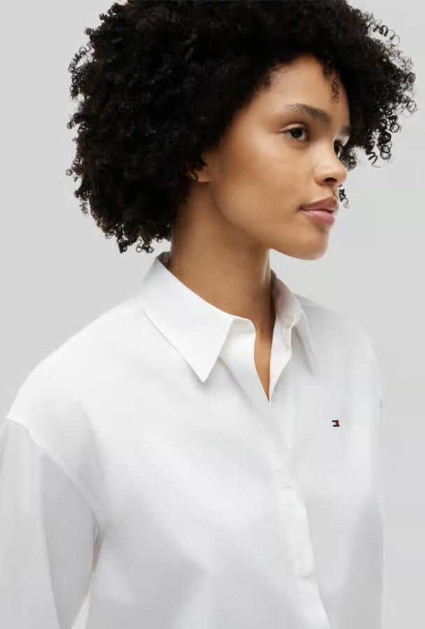 Tommy Hilfiger regular fit blouse met lange mouwen van puur katoen