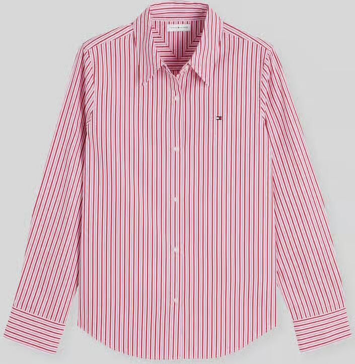 Tommy Hilfiger regular fit blouse met lange mouwen van puur katoen - Foto 2