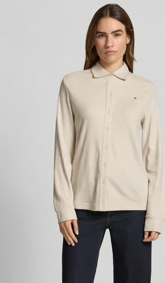 Tommy Hilfiger Regular fit blouse met lange mouwen van puur katoen - Foto 2