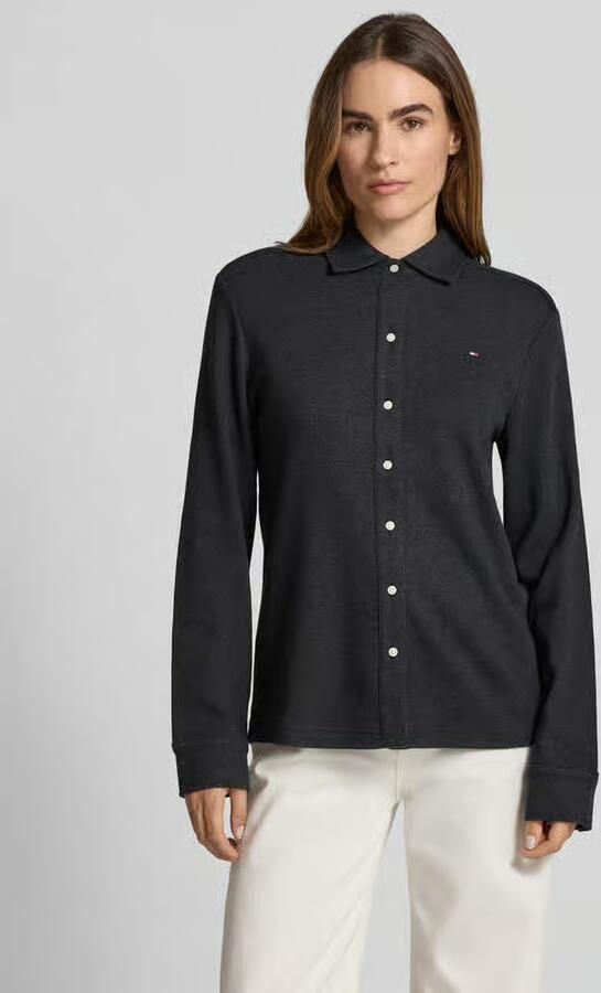 Tommy Hilfiger Regular fit blouse met lange mouwen van puur katoen - Foto 2