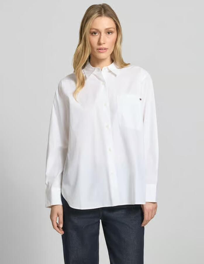 Tommy Hilfiger regular fit blouse met lange mouwen van puur katoen - Foto 2