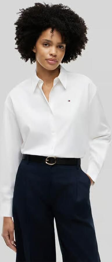 Tommy Hilfiger regular fit blouse met lange mouwen van puur katoen - Foto 4