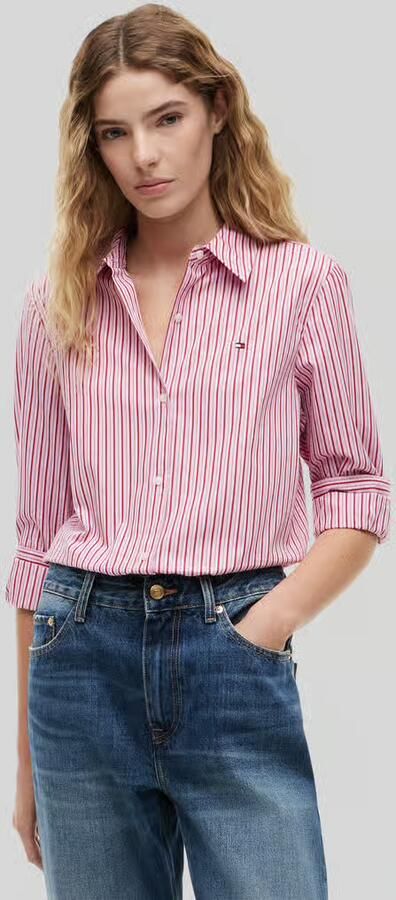 Tommy Hilfiger regular fit blouse met lange mouwen van puur katoen - Foto 4