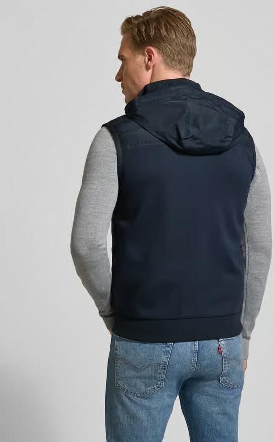 Tommy Hilfiger Regular fit bodywarmer met afneembare capuchon