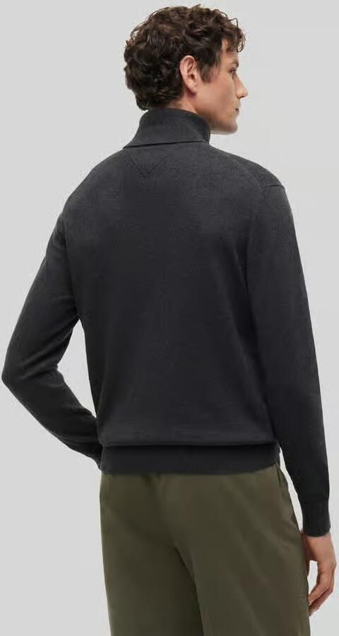 TOMMY HILFIGER Heren Truien & Vesten Pima Org Ctn Cashmere Roll Neck Donkergrijs - Foto 13
