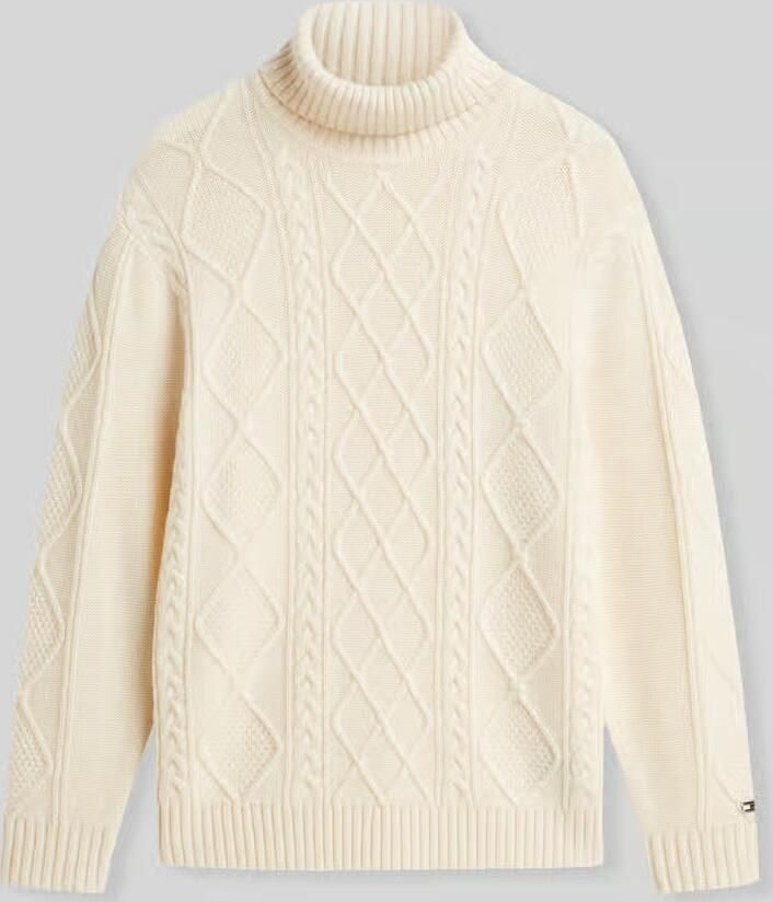 Tommy Hilfiger Regular fit coltrui van mix van wol en kasjmier