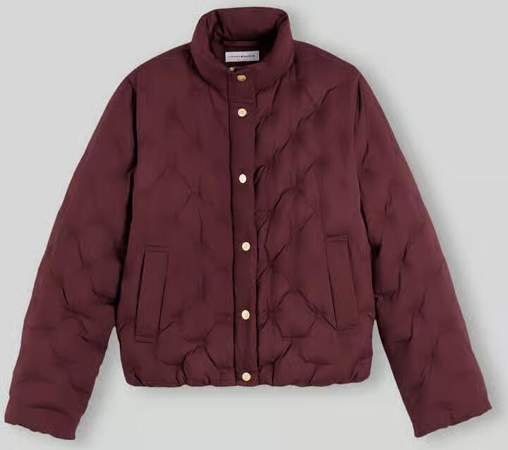 Tommy Hilfiger regular fit donsjack met gestikt logo