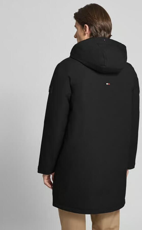 Tommy Hilfiger Regular fit functionele lange jas met capuchon