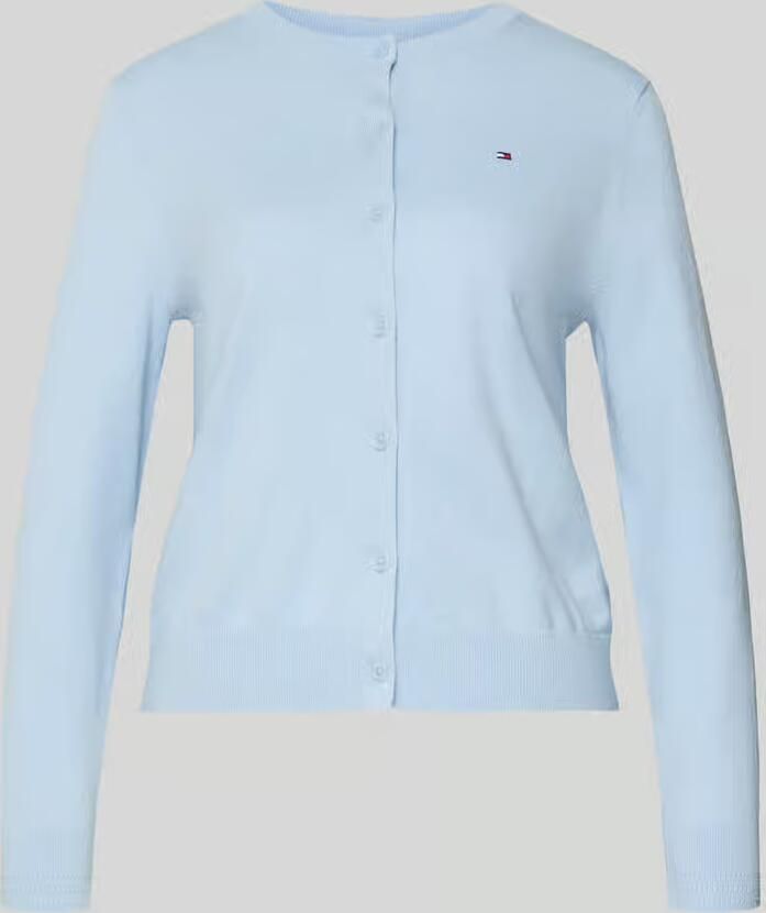 Tommy Hilfiger Regular fit gebreid jack van katoenmix