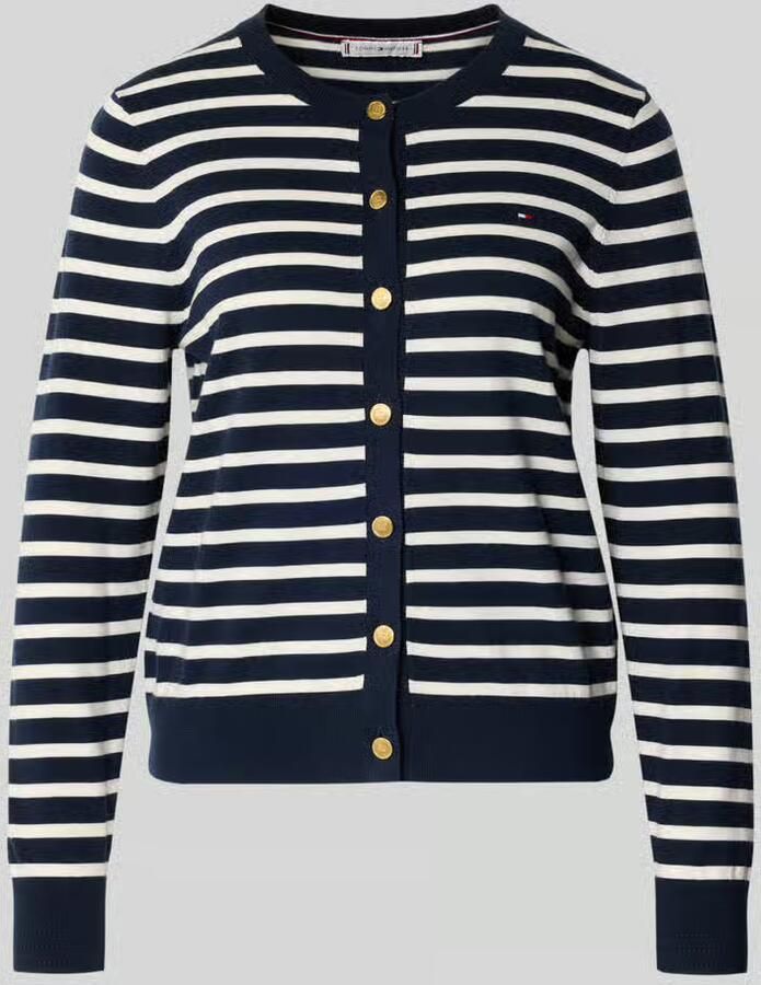 Tommy Hilfiger regular fit gebreid jack van katoenmix - Foto 2
