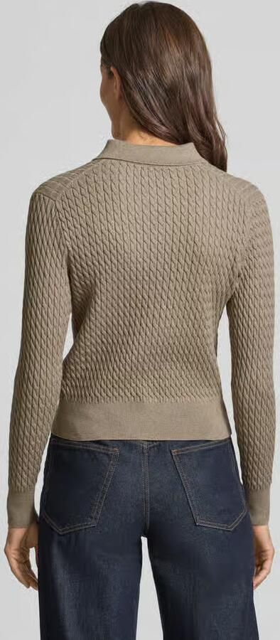 Tommy Hilfiger Regular fit gebreid jack van katoenmix