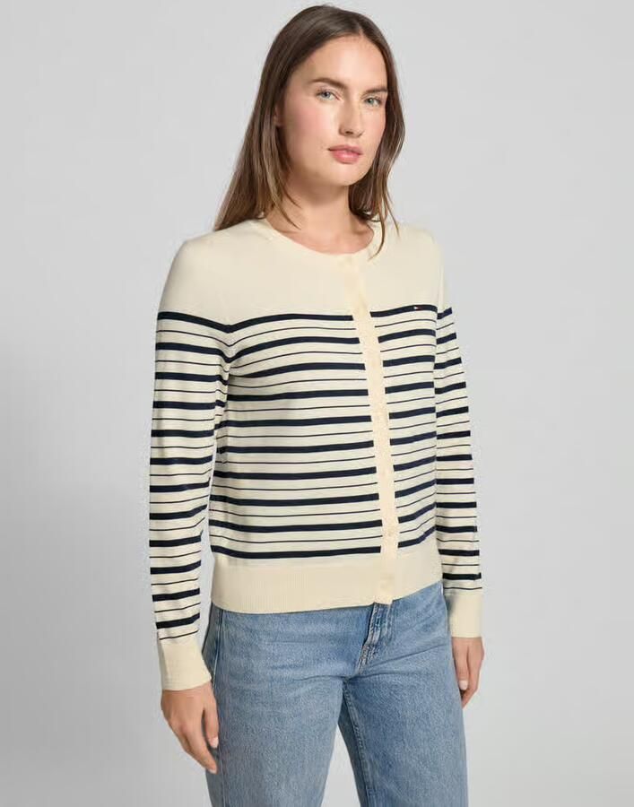 Tommy Hilfiger Regular fit gebreid jack van katoenmix - Foto 2