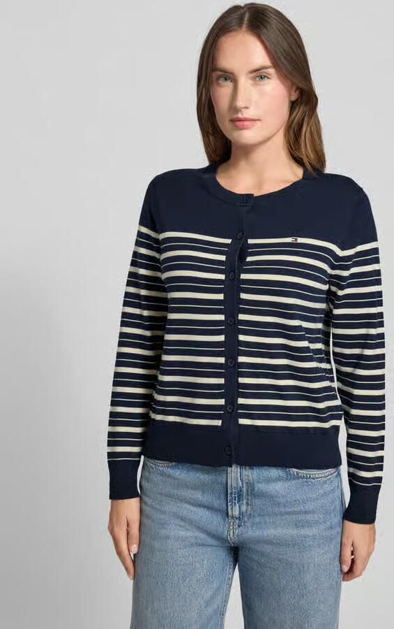 Tommy Hilfiger Regular fit gebreid jack van katoenmix - Foto 4