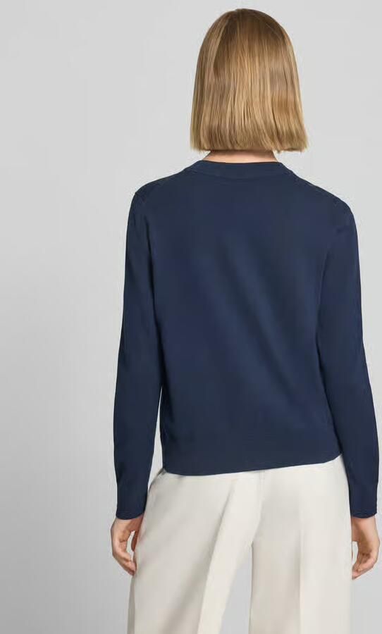 Tommy Hilfiger regular fit gebreid jack van katoenmix met gouden knopen