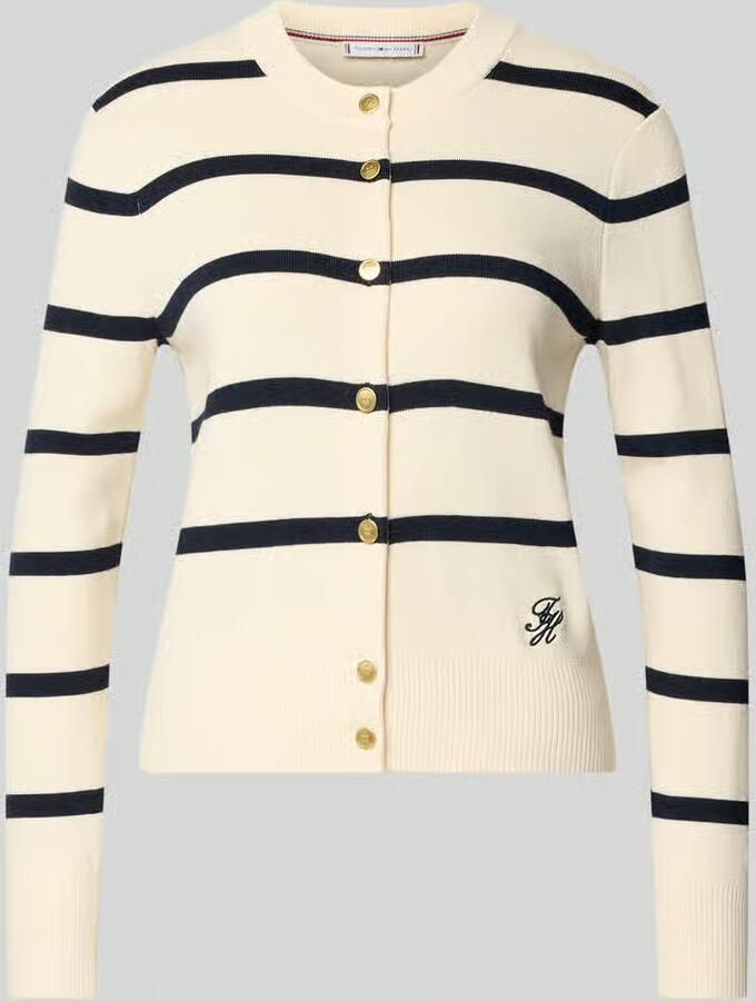 Tommy Hilfiger Regular fit gebreid jack van puur katoen