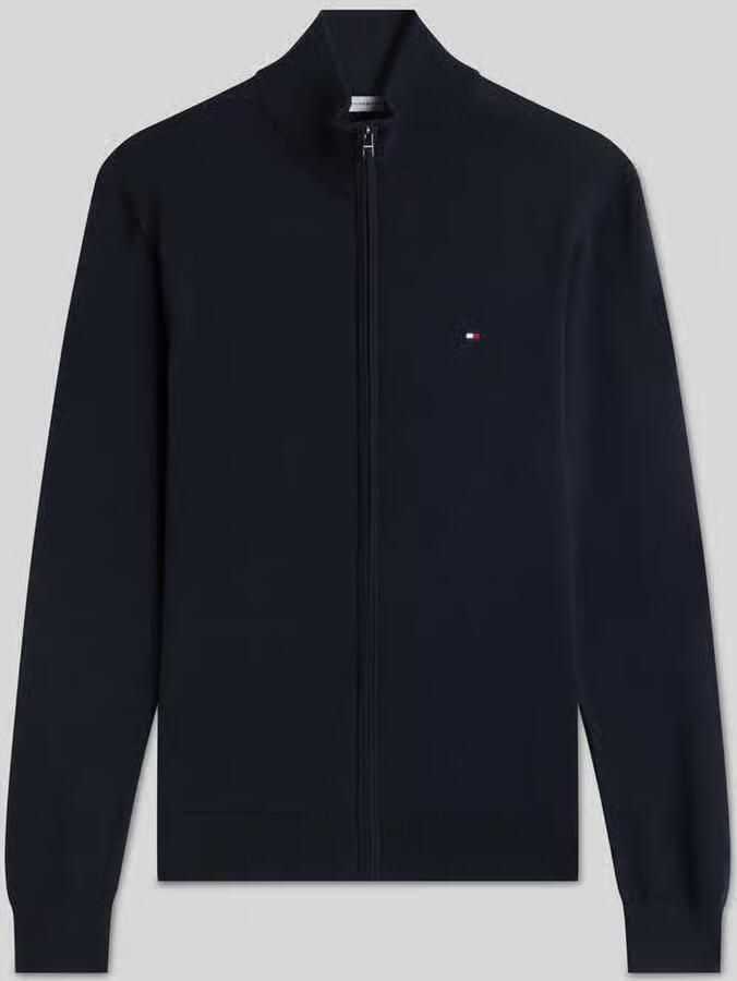 Tommy Hilfiger Gebreid jack met logostitching model 'ESSENTIAL' - Foto 4