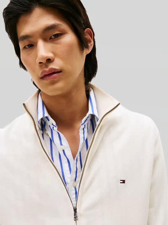 Tommy Hilfiger Regular fit gebreid jack van puur katoen
