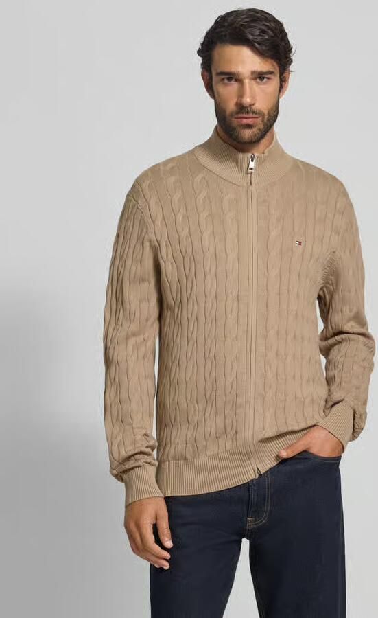 Tommy Hilfiger Regular fit gebreid jack van puur katoen - Foto 7