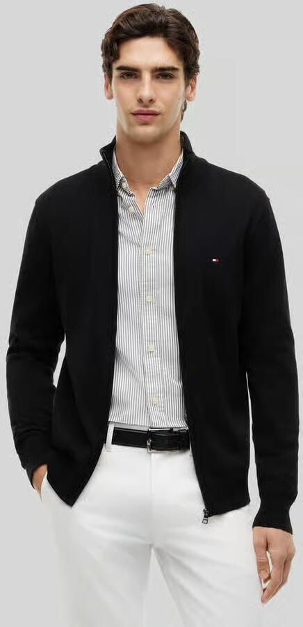 Tommy Hilfiger regular fit gebreid jack van puur katoen - Foto 3