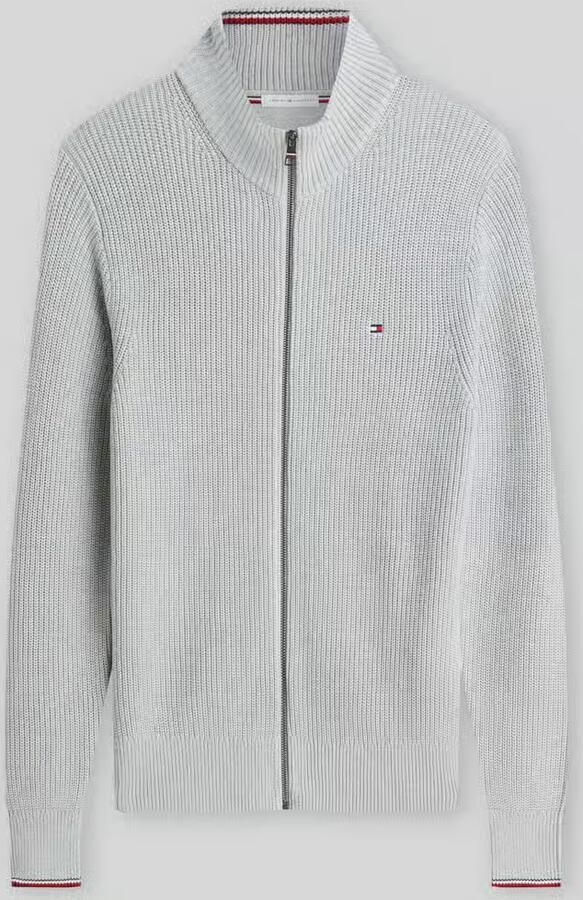 Tommy Hilfiger Regular fit gebreid jack van puur katoen