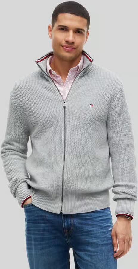 Tommy Hilfiger Regular fit gebreid jack van puur katoen - Foto 3