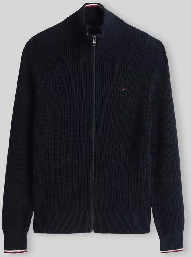 Tommy Hilfiger Regular fit gebreid jack van puur katoen