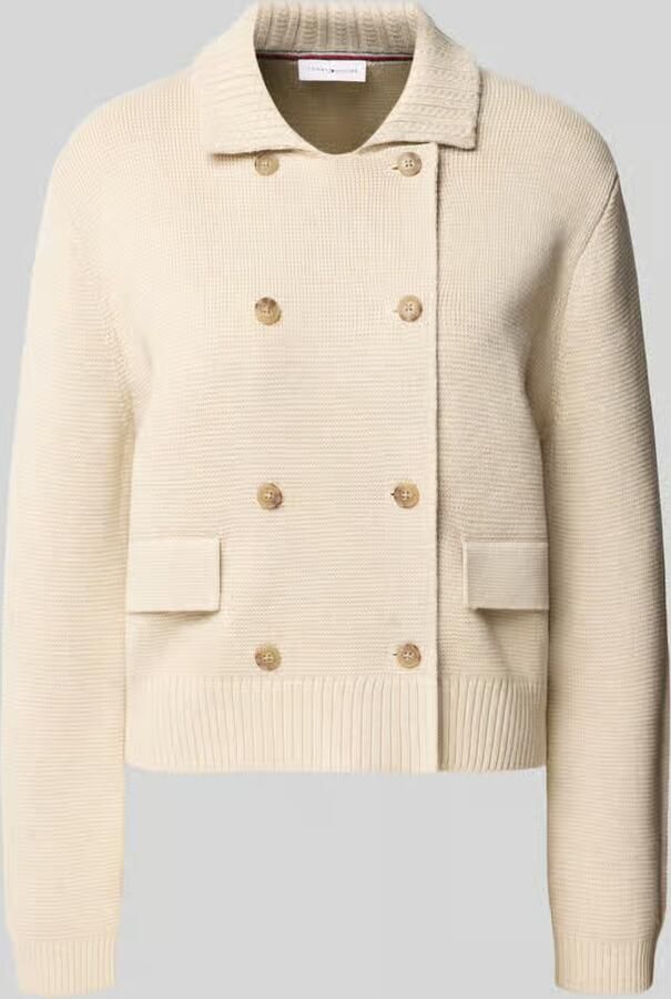 Tommy Hilfiger Regular fit gebreid jack van puur katoen