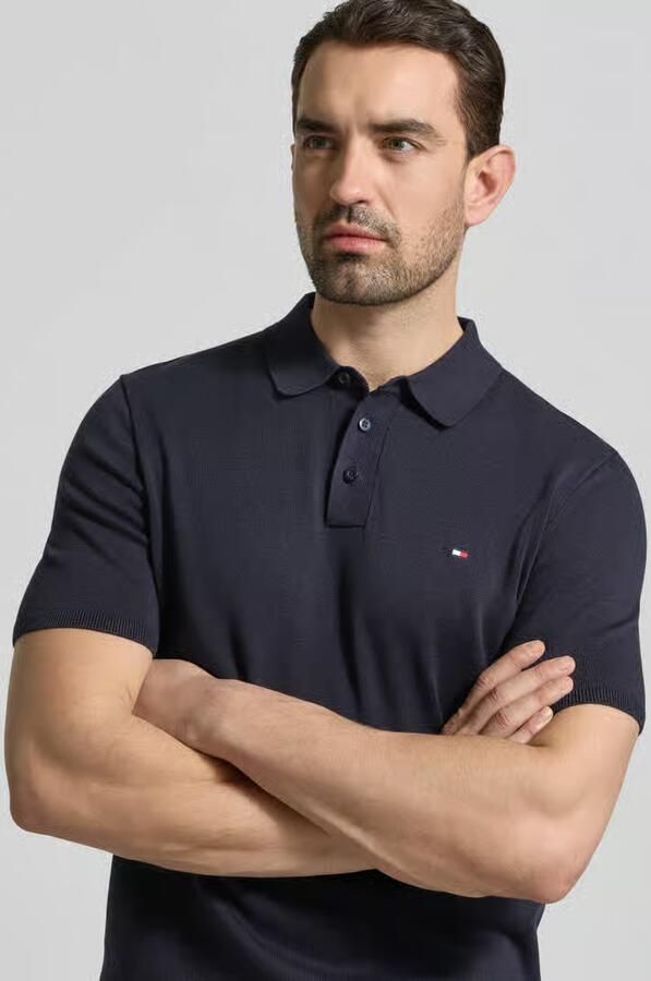 Tommy Hilfiger regular fit gebreid poloshirt van puur katoen - Foto 7