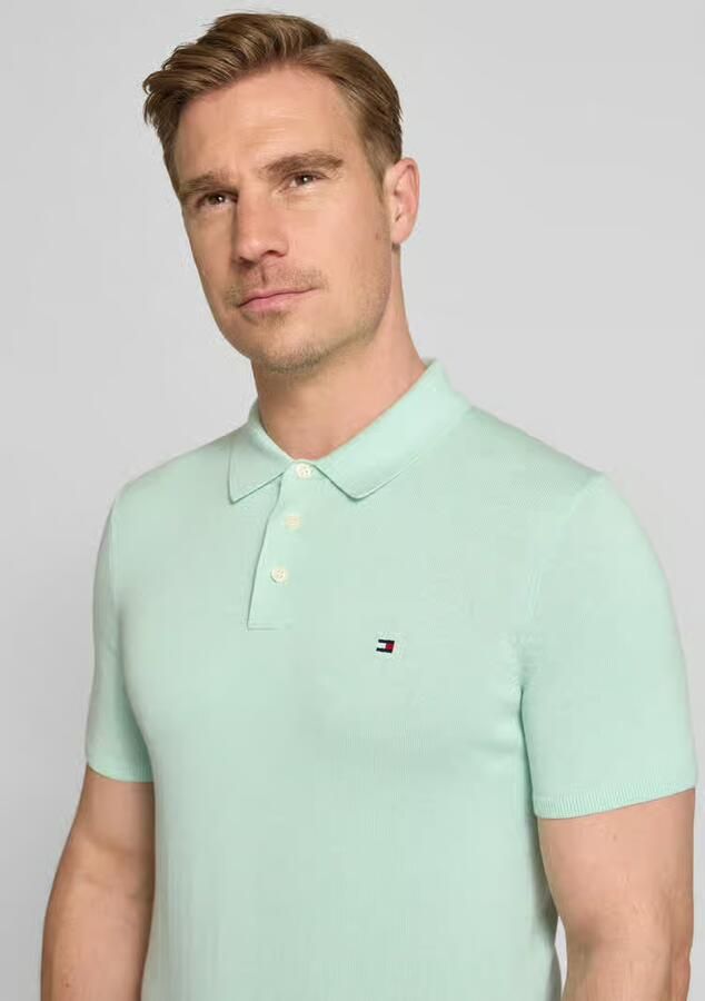Tommy Hilfiger regular fit gebreid poloshirt van puur katoen