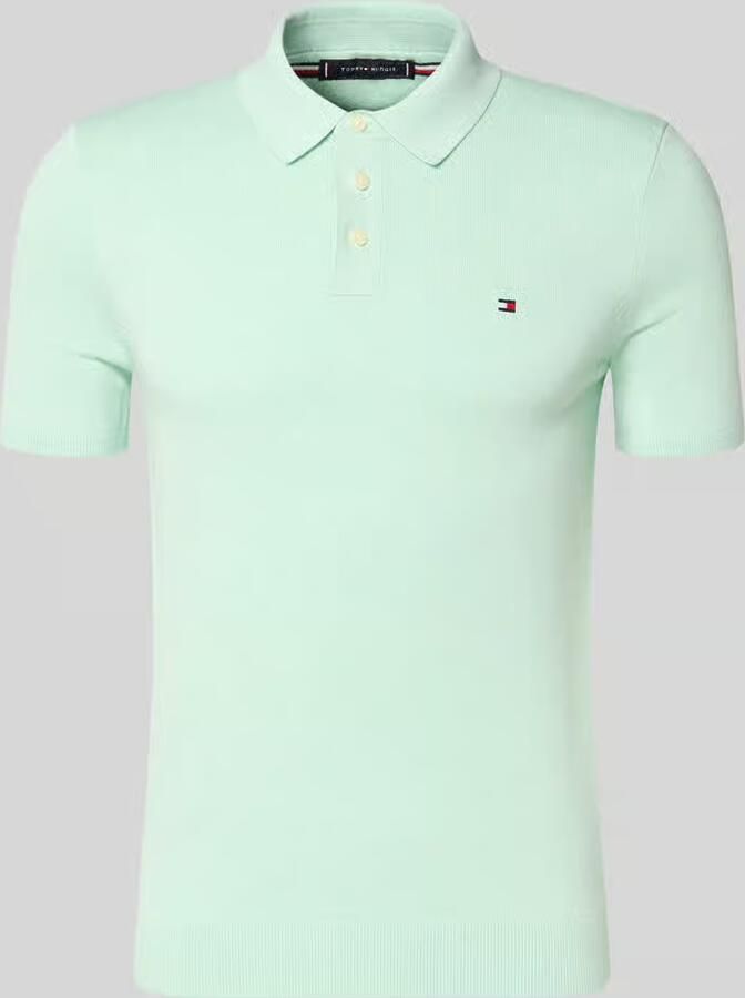 Tommy Hilfiger regular fit gebreid poloshirt van puur katoen - Foto 2