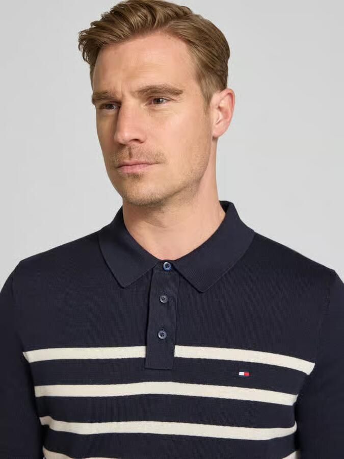 Tommy Hilfiger regular fit gebreid poloshirt van puur katoen - Foto 5