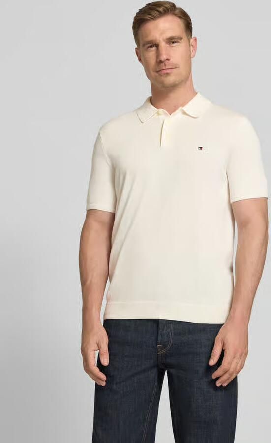 Tommy Hilfiger regular fit gebreid poloshirt van puur katoen - Foto 8