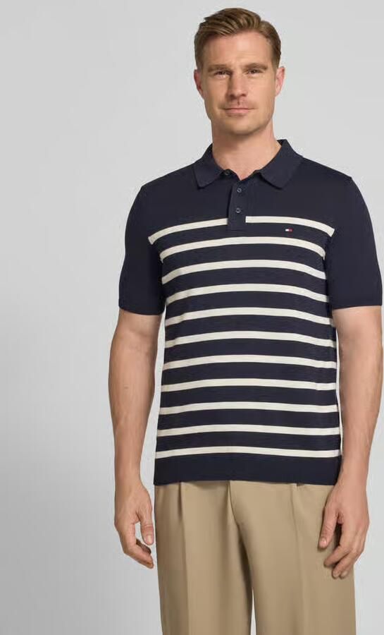 Tommy Hilfiger regular fit gebreid poloshirt van puur katoen - Foto 6