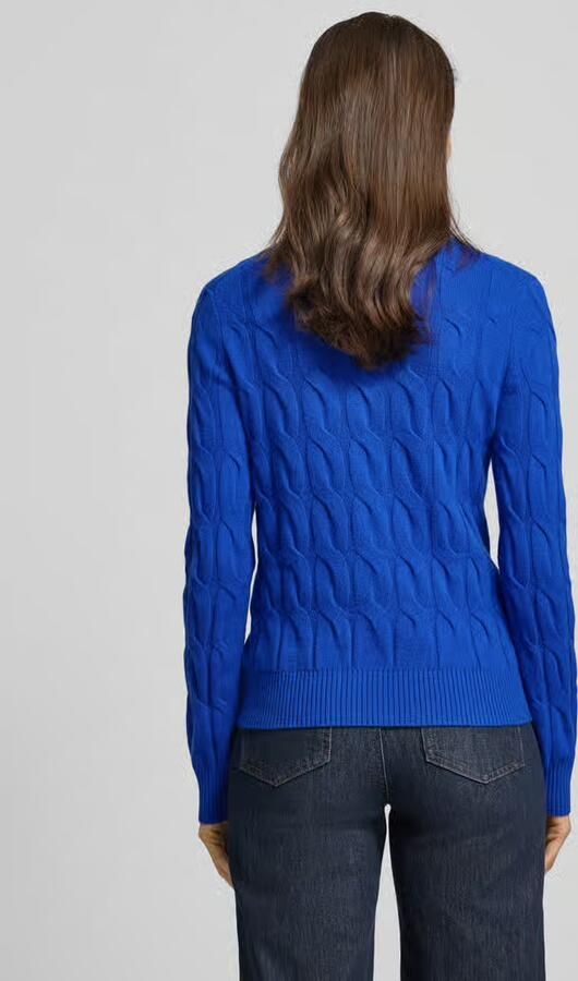 Tommy Hilfiger Regular fit gebreid jack van zuivere wol met kabelpatroon