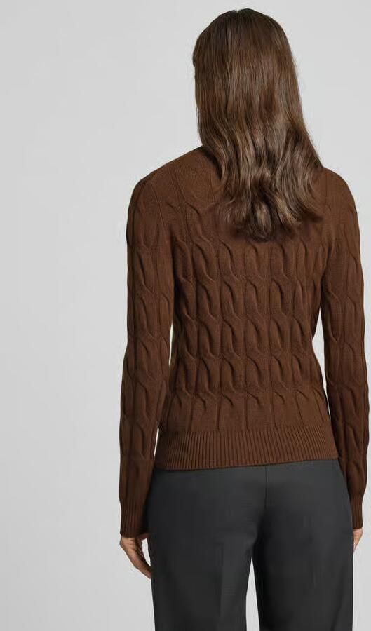 Tommy Hilfiger Regular fit gebreid jack van zuivere wol met kabelpatroon