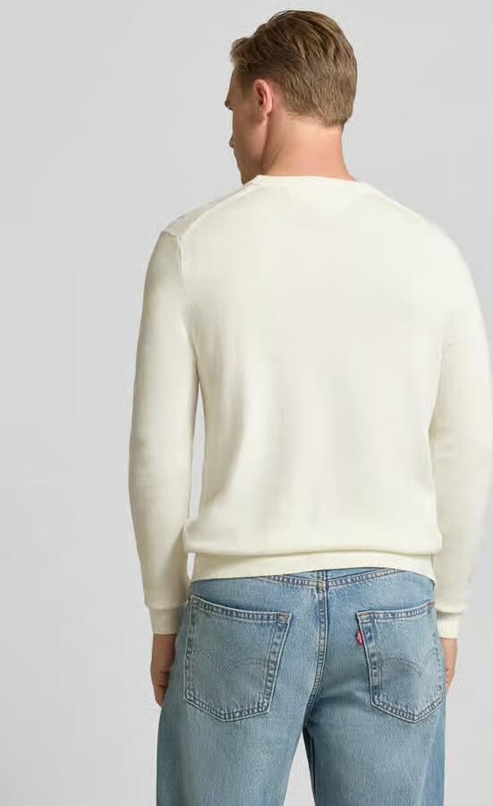 Tommy Hilfiger Regular fit gebreide pullover van een mix van katoen en kasjmier