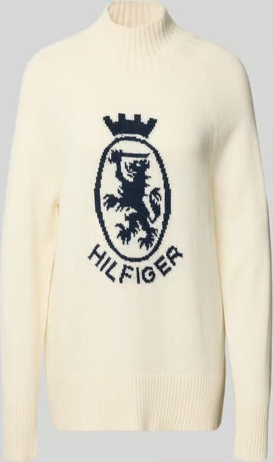 Tommy Hilfiger Regular fit gebreide pullover van een mix van wol en katoen