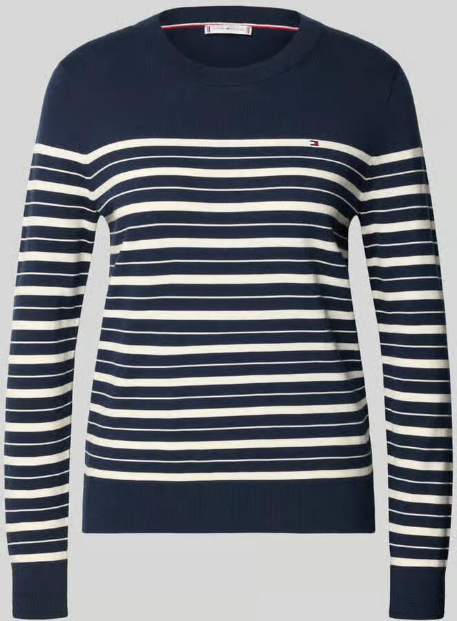Tommy Hilfiger Regular fit gebreide pullover van katoenmix