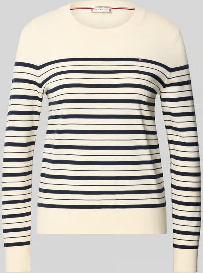 Tommy Hilfiger Regular fit gebreide pullover van katoenmix