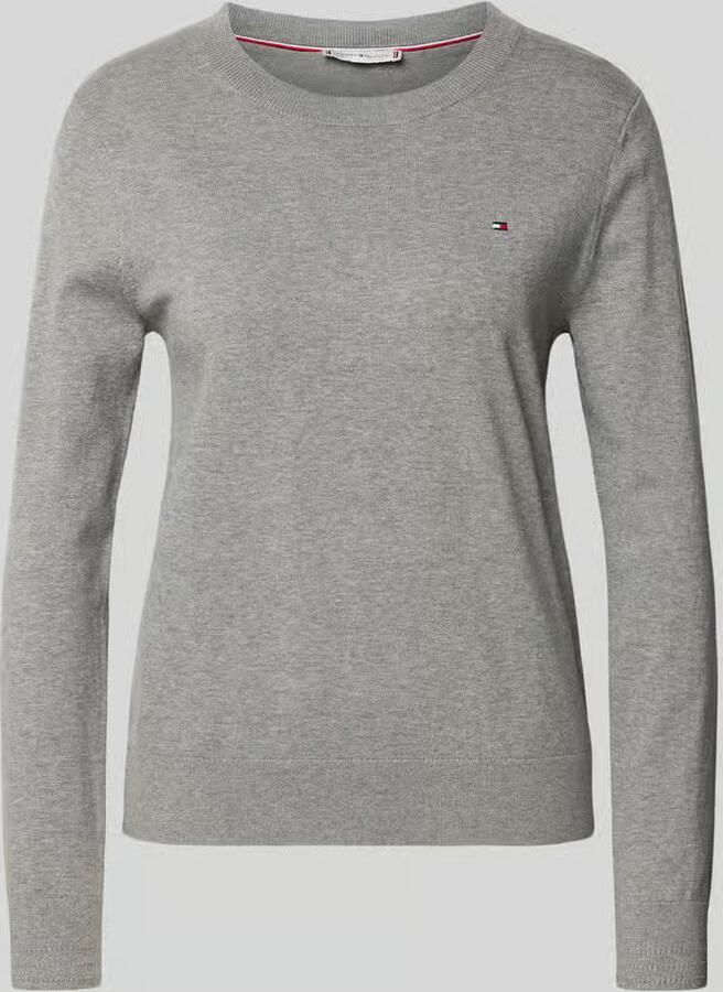 Tommy Hilfiger Regular fit gebreide pullover van katoenmix