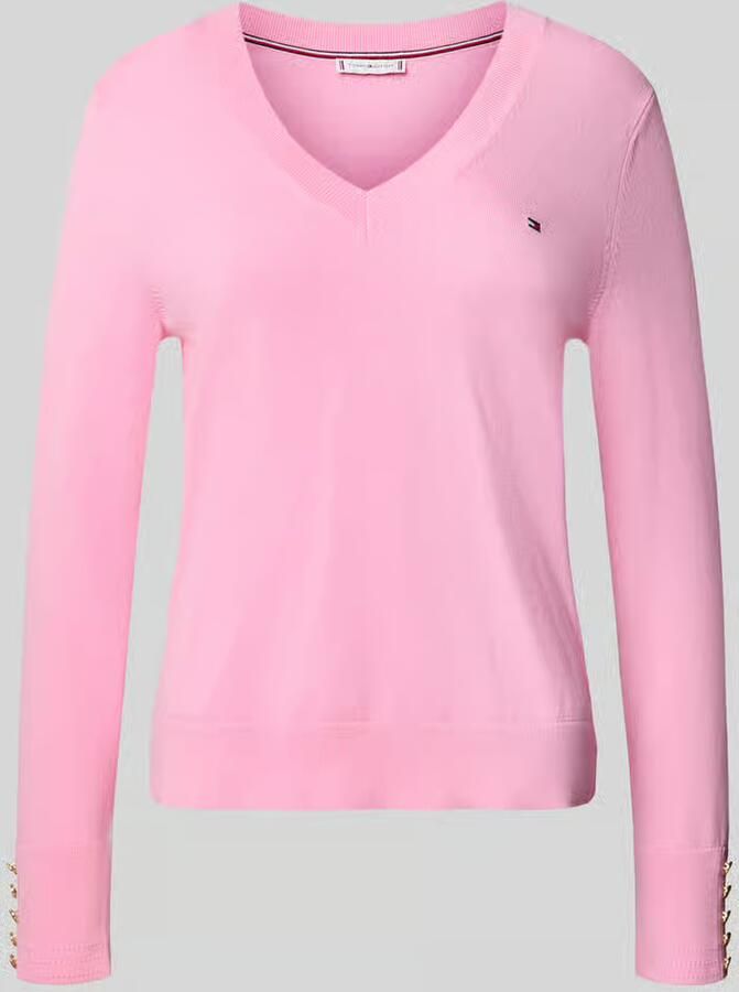 Tommy Hilfiger regular fit gebreide pullover van katoenmix - Foto 2